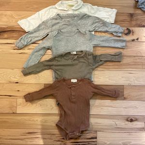 12-18m LS onesie bundle Simple Folk, Jamie Kay